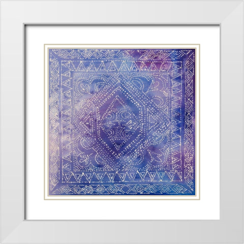 Batik Nebula I White Modern Wood Framed Art Print with Double Matting by Popp, Grace