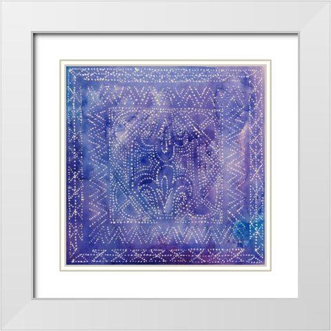 Batik Nebula II White Modern Wood Framed Art Print with Double Matting by Popp, Grace