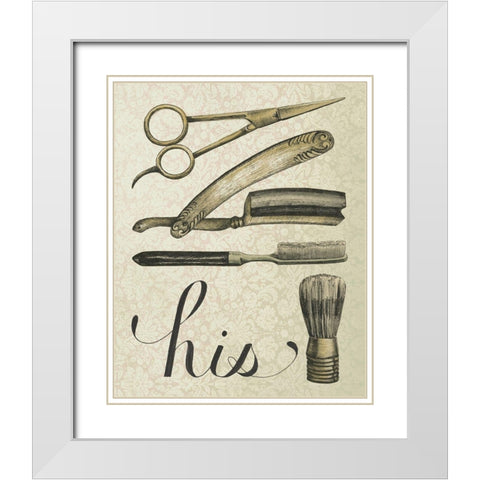 Antique Toilette iV White Modern Wood Framed Art Print with Double Matting by Popp, Grace