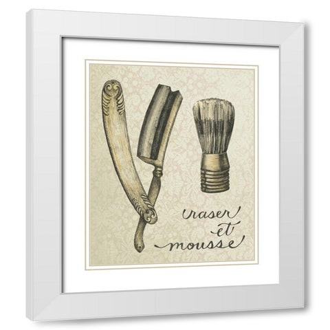 Antique Toilette V White Modern Wood Framed Art Print with Double Matting by Popp, Grace