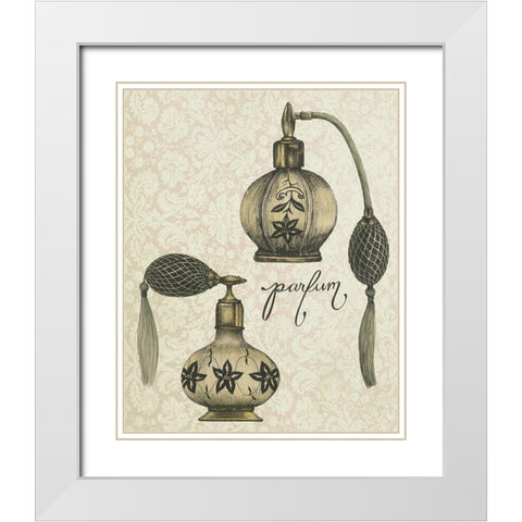 Antique Toilette VI White Modern Wood Framed Art Print with Double Matting by Popp, Grace