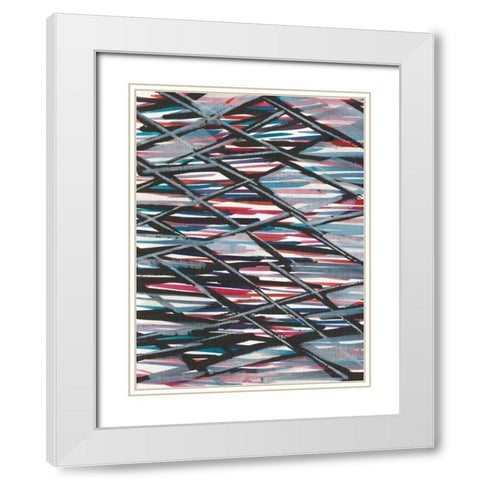 Chain Link I White Modern Wood Framed Art Print with Double Matting by Fuchs, Jodi
