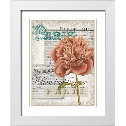 Musical Paris IV White Modern Wood Framed Art Print with Double Matting by Goldberger, Jennifer