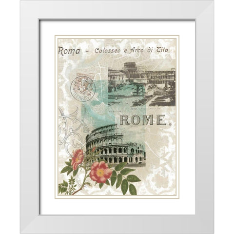 Visiting Rome White Modern Wood Framed Art Print with Double Matting by Goldberger, Jennifer