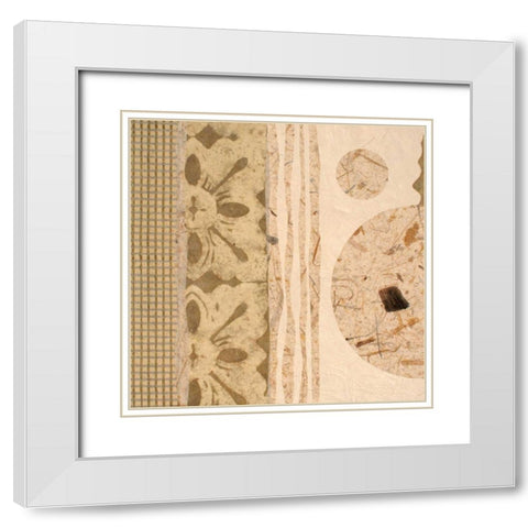Calm II White Modern Wood Framed Art Print with Double Matting by Orlov, Irena