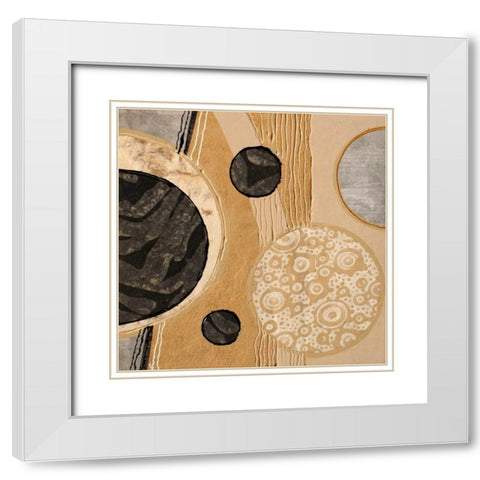 Calm Circles I White Modern Wood Framed Art Print with Double Matting by Orlov, Irena