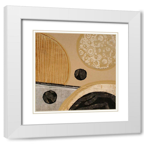 Calm Circles II White Modern Wood Framed Art Print with Double Matting by Orlov, Irena
