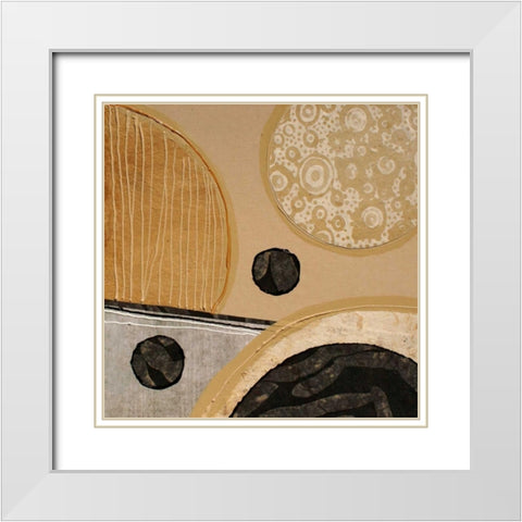 Calm Circles II White Modern Wood Framed Art Print with Double Matting by Orlov, Irena