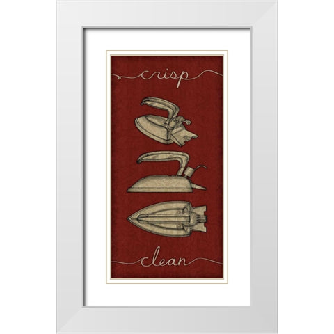 Pressed I White Modern Wood Framed Art Print with Double Matting by Pied Piper Creative