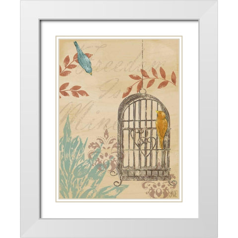 Uncaged II White Modern Wood Framed Art Print with Double Matting by Reynolds, Jade