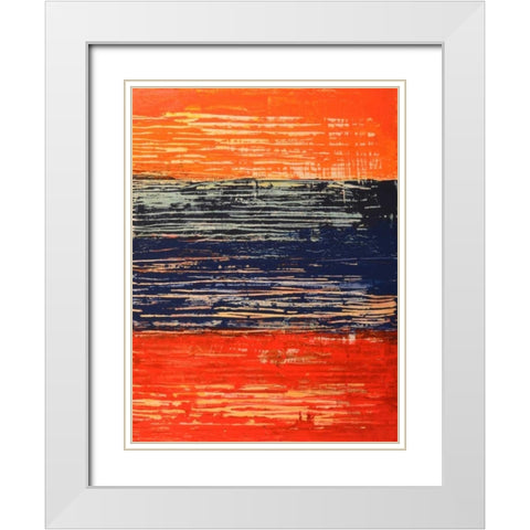 Electric Morning II White Modern Wood Framed Art Print with Double Matting by Avondet, Natalie