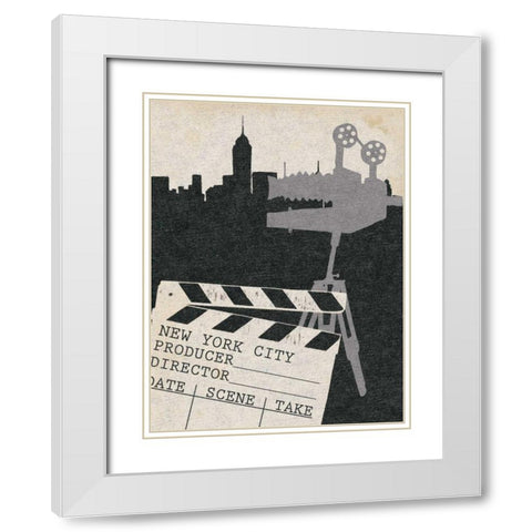 Vintage Film II White Modern Wood Framed Art Print with Double Matting by Popp, Grace