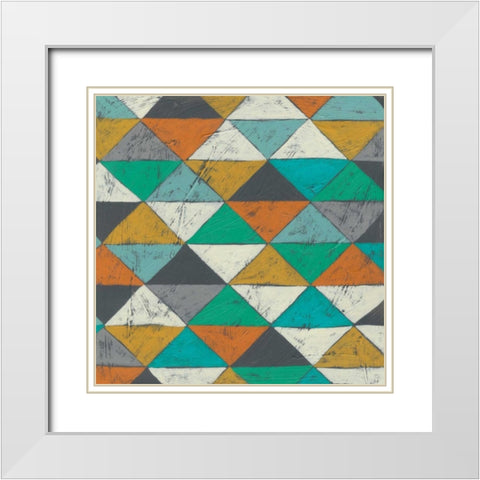Luciens Pattern II White Modern Wood Framed Art Print with Double Matting by Zarris, Chariklia