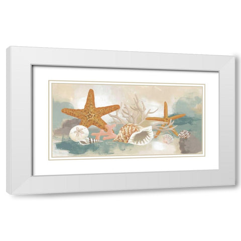 Marine Tableau I White Modern Wood Framed Art Print with Double Matting by Vess, June Erica