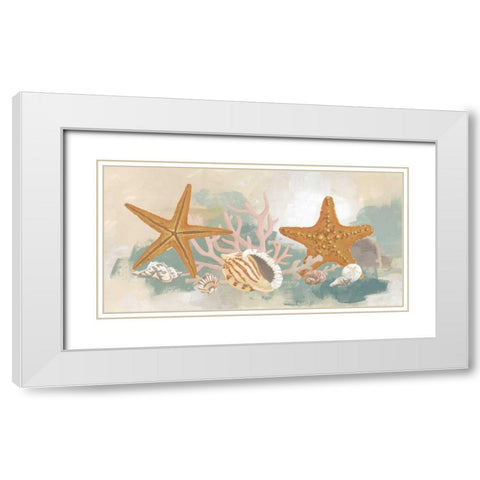 Marine Tableau II White Modern Wood Framed Art Print with Double Matting by Vess, June Erica