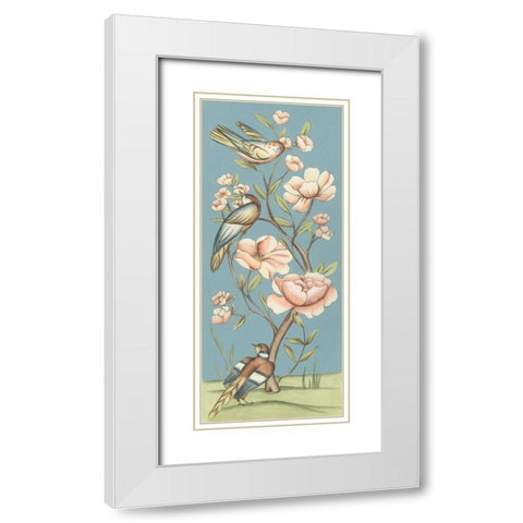 Pastel Chinoiserie I 2-Up White Modern Wood Framed Art Print with Double Matting by Zarris, Chariklia