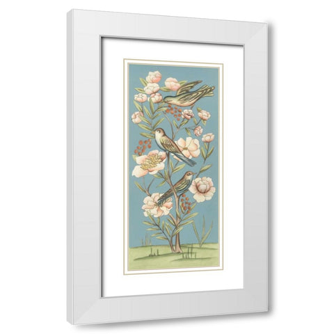 Pastel Chinoiserie II 2-Up White Modern Wood Framed Art Print with Double Matting by Zarris, Chariklia