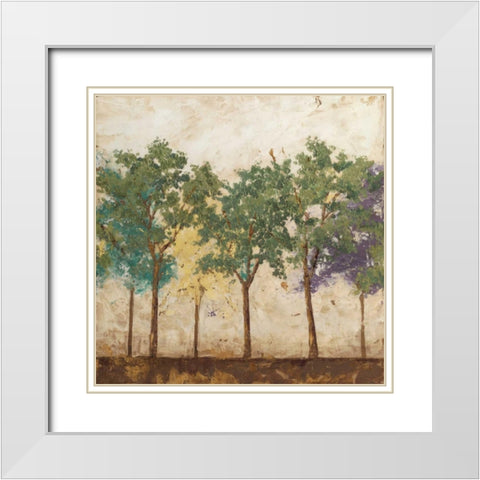 Arbor Discourse I White Modern Wood Framed Art Print with Double Matting by Meagher, Megan
