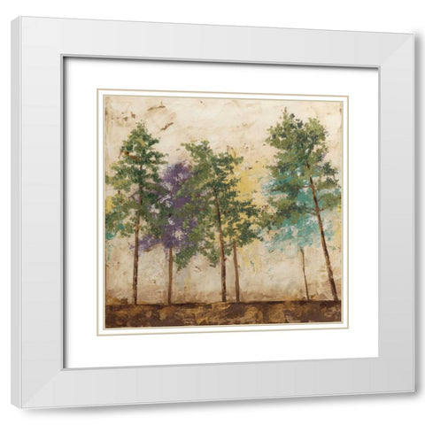 Arbor Discourse II White Modern Wood Framed Art Print with Double Matting by Meagher, Megan