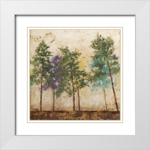Arbor Discourse II White Modern Wood Framed Art Print with Double Matting by Meagher, Megan