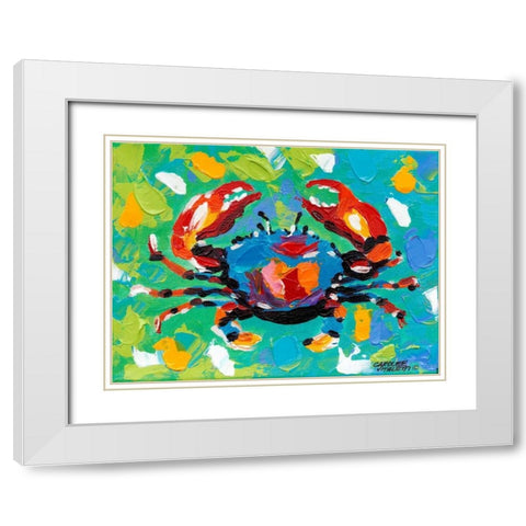 Seaside Crab I White Modern Wood Framed Art Print with Double Matting by Vitaletti, Carolee