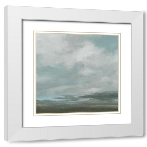 Cloud Mist II White Modern Wood Framed Art Print with Double Matting by Harper, Ethan