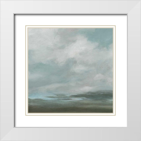 Cloud Mist II White Modern Wood Framed Art Print with Double Matting by Harper, Ethan