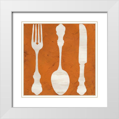 Kitchen Kitsch I White Modern Wood Framed Art Print with Double Matting by Vess, June Erica