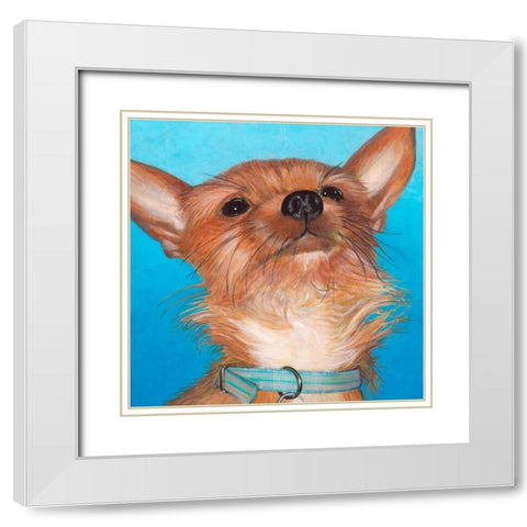 Dlynns Dogs - Gratitude White Modern Wood Framed Art Print with Double Matting by Roll, Dylnn