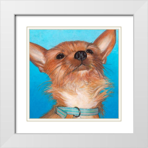 Dlynns Dogs - Gratitude White Modern Wood Framed Art Print with Double Matting by Roll, Dylnn