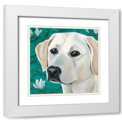 Dlynns Dogs - Magnolia White Modern Wood Framed Art Print with Double Matting by Roll, Dylnn