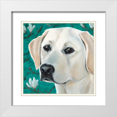 Dlynns Dogs - Magnolia White Modern Wood Framed Art Print with Double Matting by Roll, Dylnn