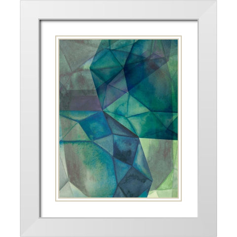Gemstones I White Modern Wood Framed Art Print with Double Matting by Popp, Grace