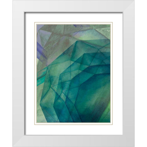 Gemstones II White Modern Wood Framed Art Print with Double Matting by Popp, Grace