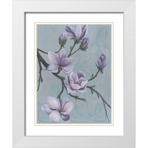 Branches of Magnolia II White Modern Wood Framed Art Print with Double Matting by Popp, Grace