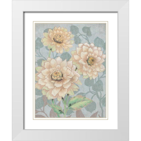 Trois Fleurs III White Modern Wood Framed Art Print with Double Matting by OToole, Tim
