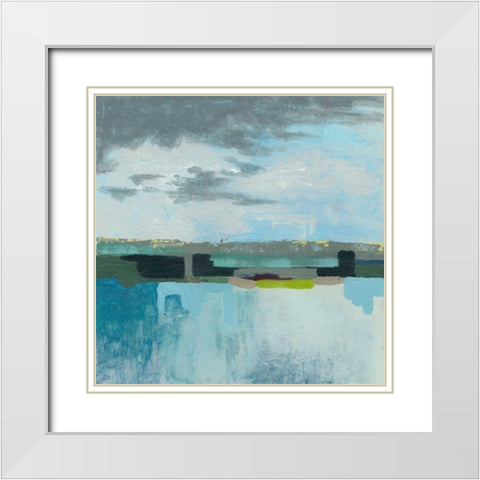 A Day at the Sea I White Modern Wood Framed Art Print with Double Matting by Popp, Grace