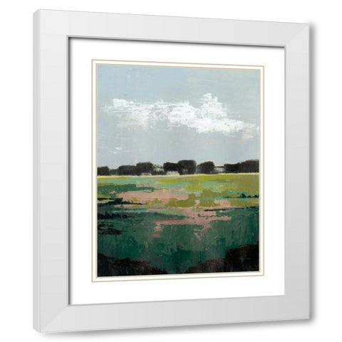 Glowing Pasture I White Modern Wood Framed Art Print with Double Matting by Popp, Grace