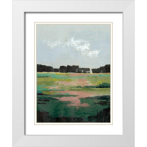 Glowing Pasture II White Modern Wood Framed Art Print with Double Matting by Popp, Grace