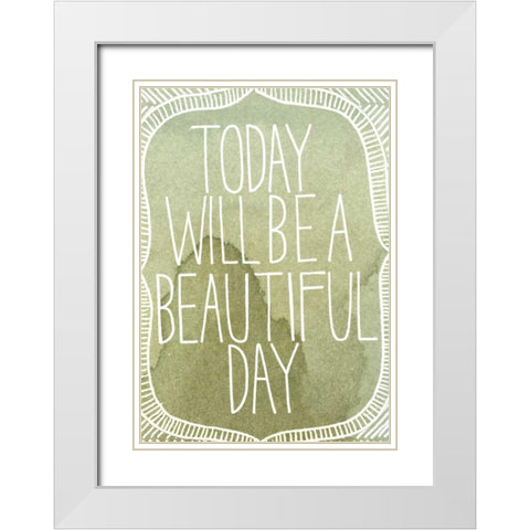 Inspired Watercolors II White Modern Wood Framed Art Print with Double Matting by Popp, Grace