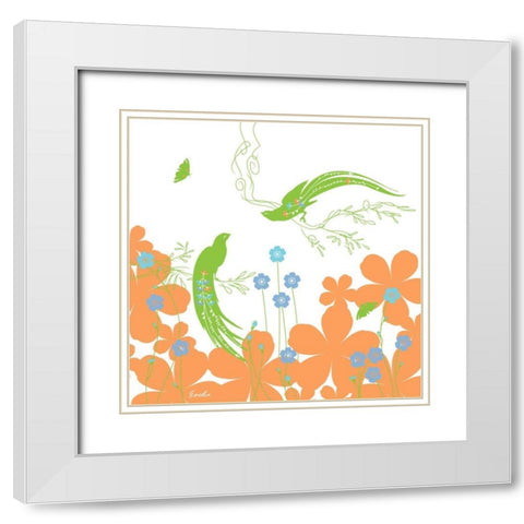 Springs Sweet Spell I White Modern Wood Framed Art Print with Double Matting by Evelia Designs