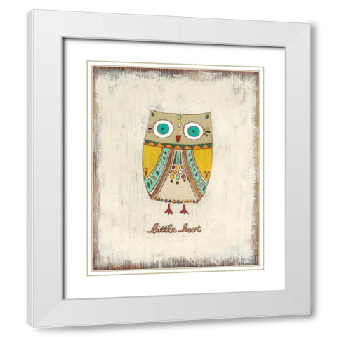 The Hoots II White Modern Wood Framed Art Print with Double Matting by Vess, June Erica