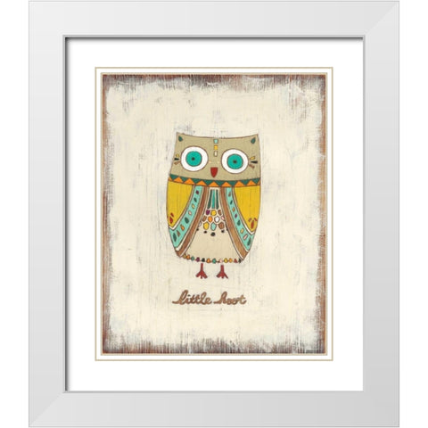 The Hoots II White Modern Wood Framed Art Print with Double Matting by Vess, June Erica