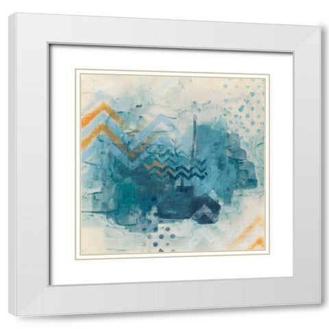 Watershed I White Modern Wood Framed Art Print with Double Matting by Vess, June Erica