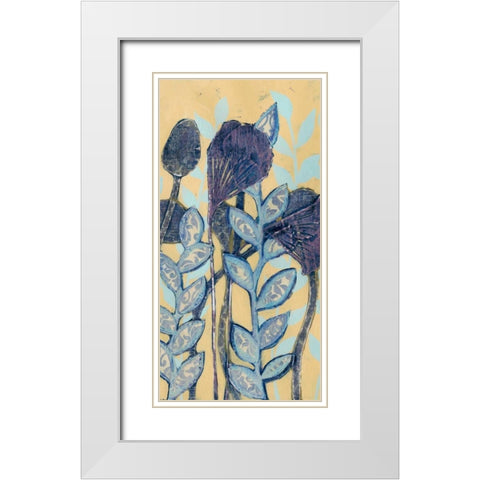 Chromatic Floral Mix I White Modern Wood Framed Art Print with Double Matting by Popp, Grace