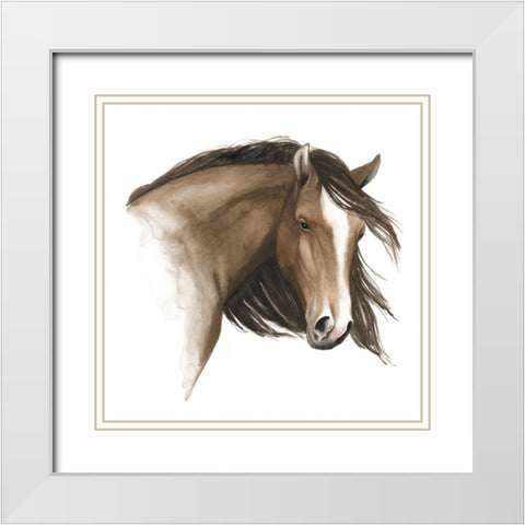 Wild Horse I White Modern Wood Framed Art Print with Double Matting by Popp, Grace