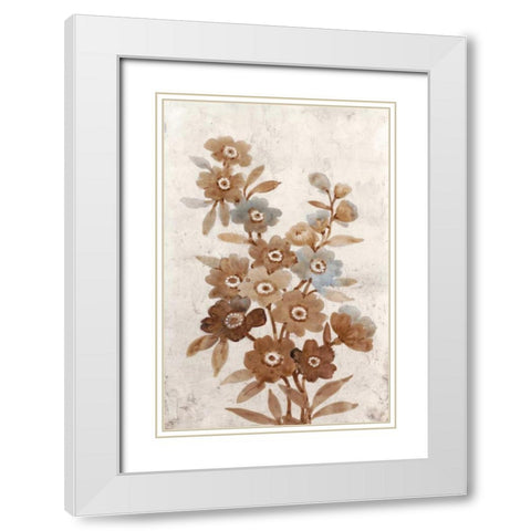 Wildflower Branch I White Modern Wood Framed Art Print with Double Matting by OToole, Tim