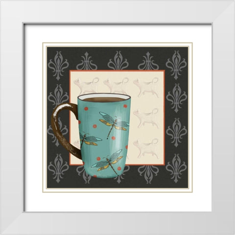 Coffee Break I White Modern Wood Framed Art Print with Double Matting by Reynolds, Jade