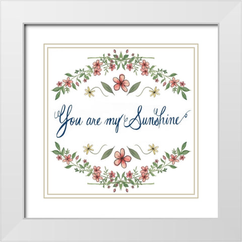 Flowers by Grace II White Modern Wood Framed Art Print with Double Matting by Popp, Grace