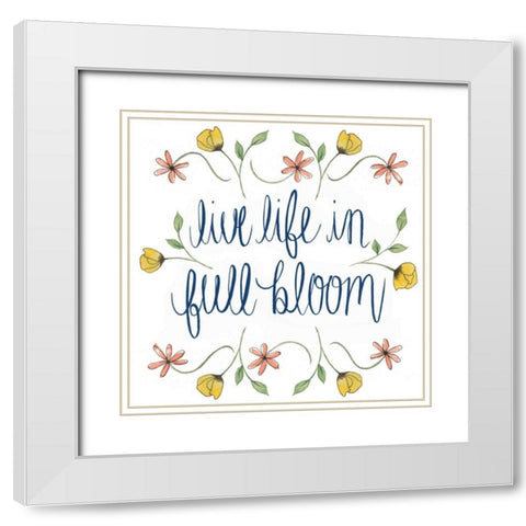 Flowers by Grace IV White Modern Wood Framed Art Print with Double Matting by Popp, Grace